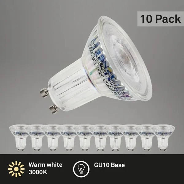 SET 10x bec LED Briloner 0548-003 GU10/3,5W/230V 3000K