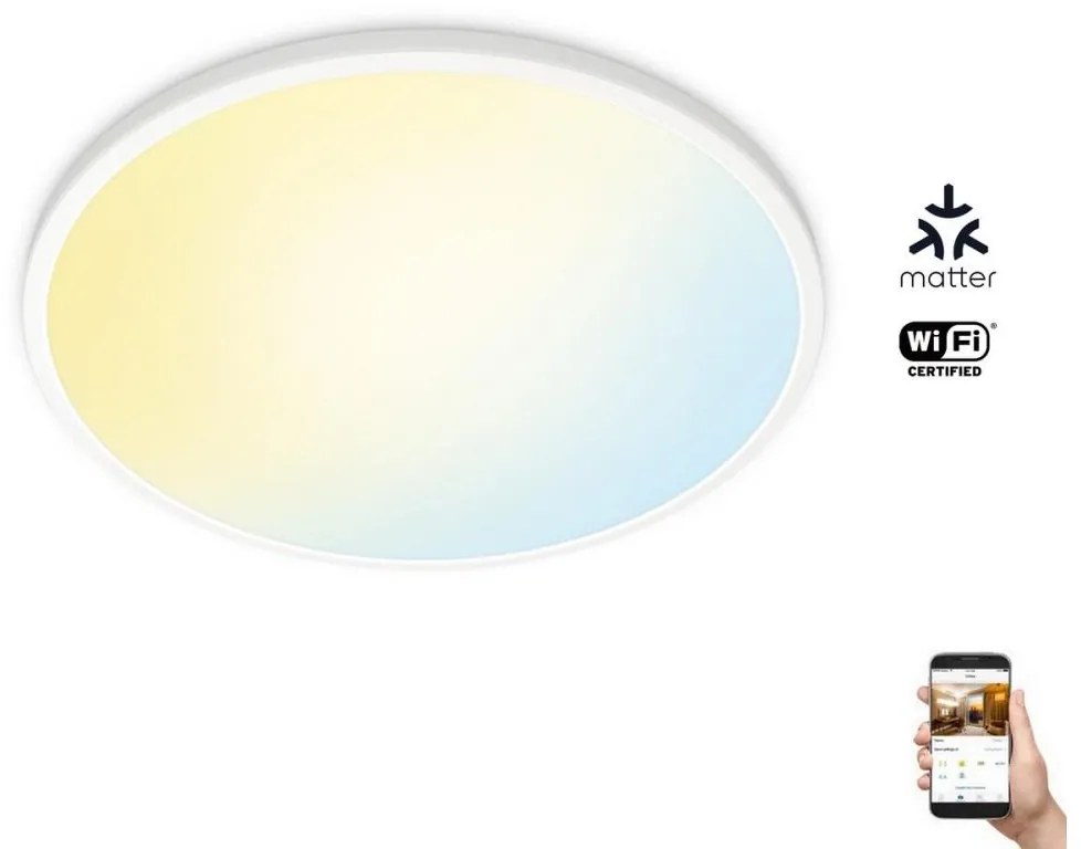 Plafonieră LED dimabilă SUPERSLIM LED/22W/230V Wi-Fi albă WiZ