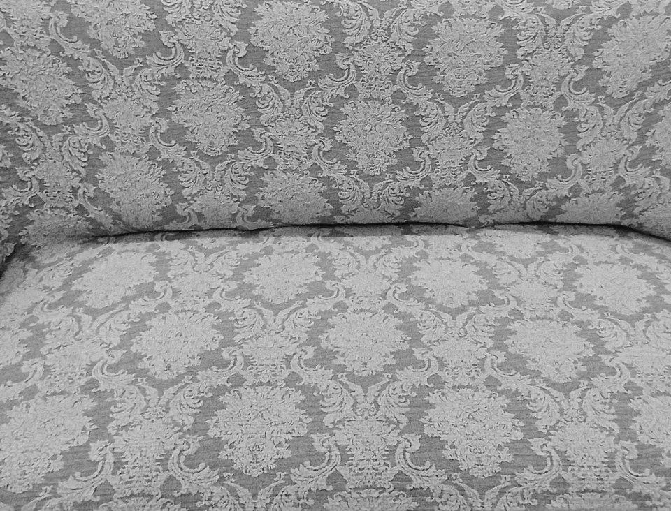 Husa elastica pentru canapea 3 locuri, fara volanas, model Jacquard, Gri