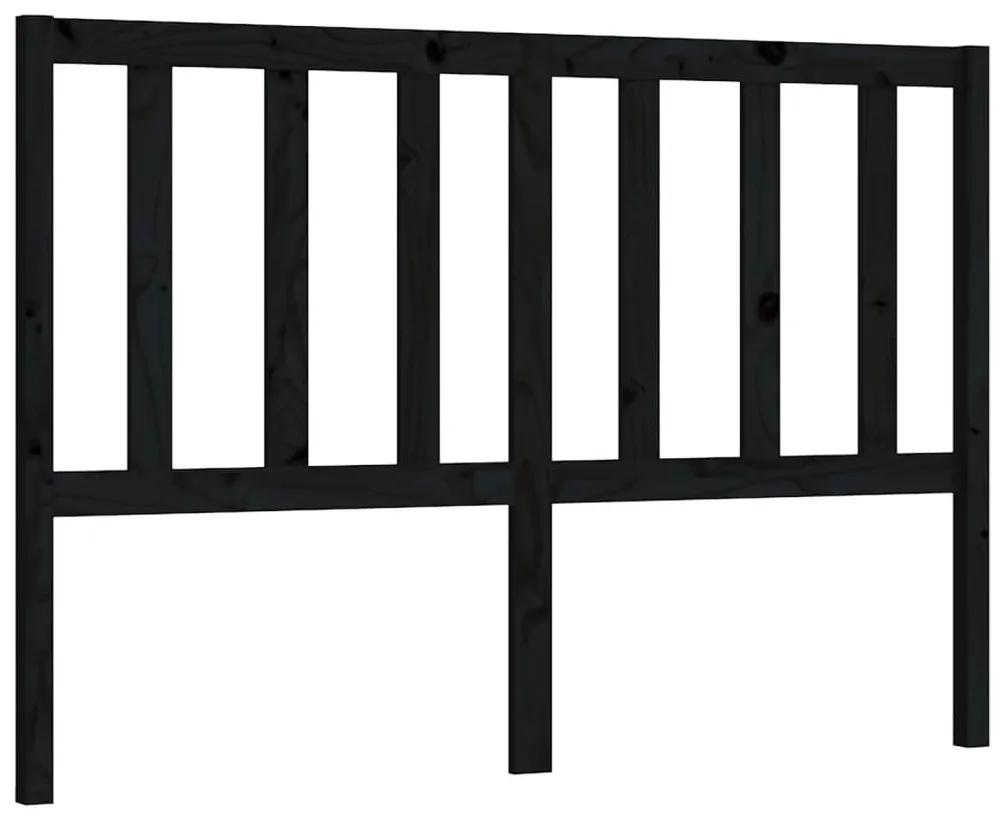 817749 vidaXL Tăblie de pat, negru, 156x4x100 cm, lemn masiv de pin