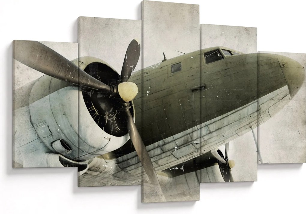 Tablou - Avion vechi cu elice (150x105 cm)