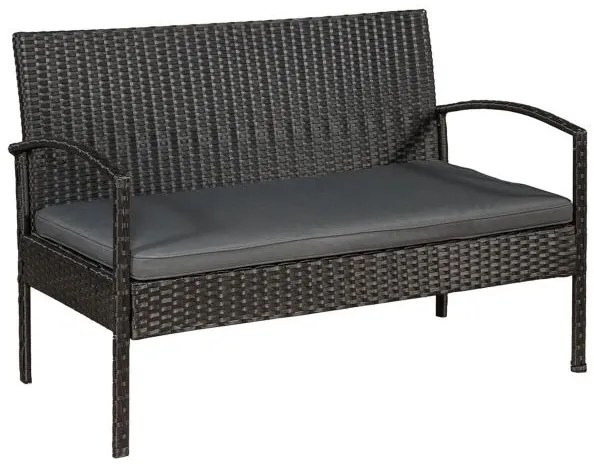 Juskys Set rattan Trinidad - negru