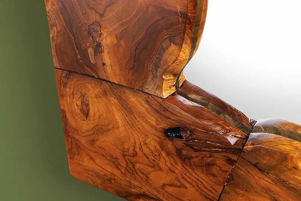 Oglinda solida din lemn de tec MOSAIC 90cm