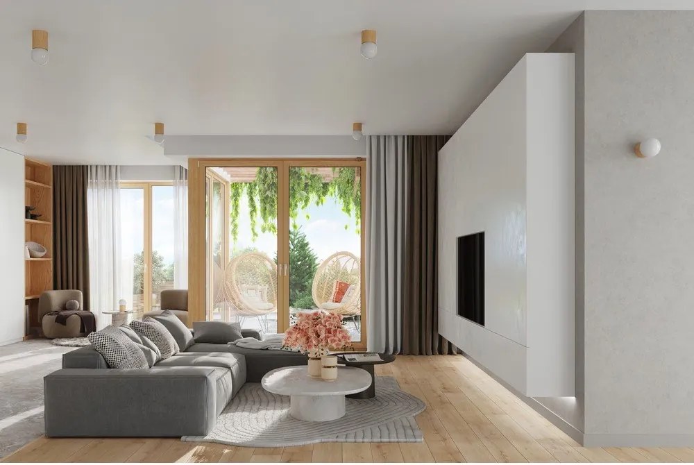 Plafonieră albă/în culoare naturală cu abajur din sticlă ø 12 cm Surtur – Sollux