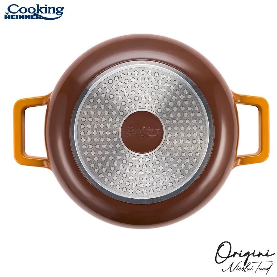 Oală din aluminiu turnat cu capac 24x12 cm, 3.9L – Cooking by Heinner, Colecția Origini by Nicolai Tand HR-BJK-C24, eficientă și antiaderentă