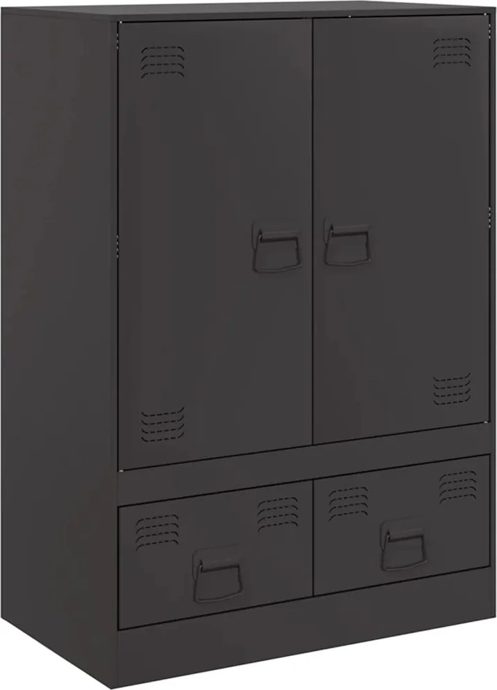 vidaXL Dulap înalt, negru, 67x39x95 cm, oțel