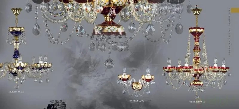 Aplica de perete cristal Bohemia Rita II.red WL CE