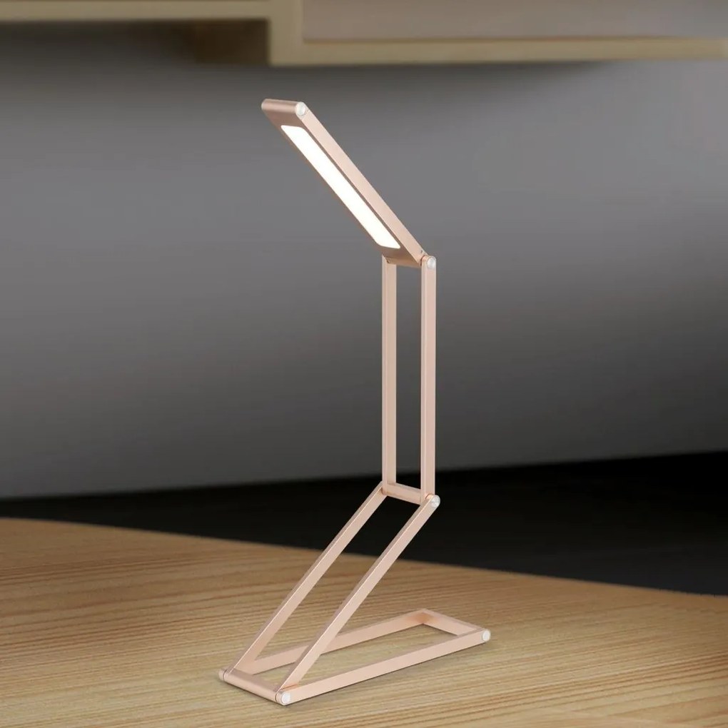 Lampa LED de birou reglabila cu baterie FALTO aurie