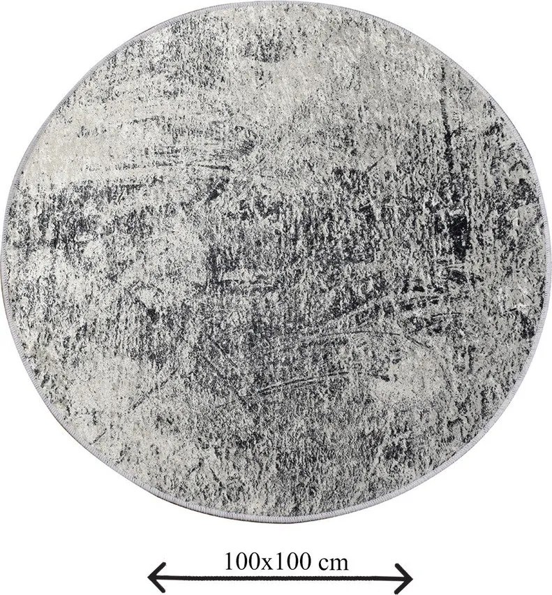 Covoraș de baie gri ø 100 cm Evidence – Foutastic