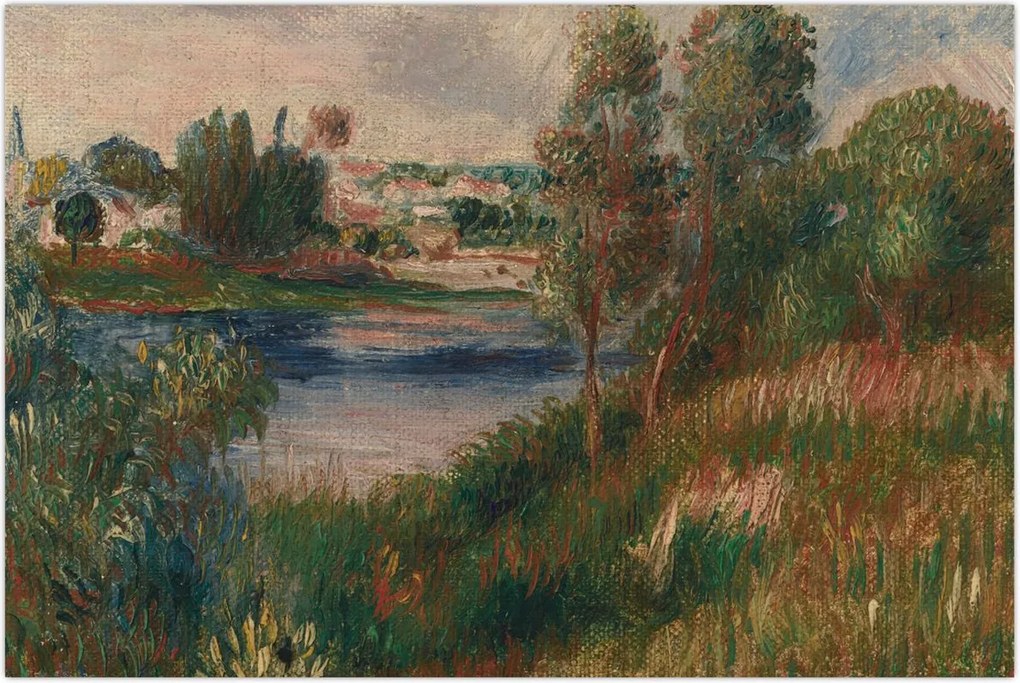 Tablou - Auguste Renoir, Landscape at Vetheuil, reproducere (90x60 cm)