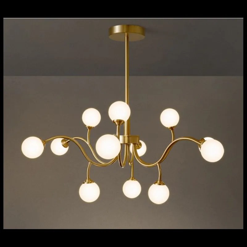 Lustra LED cu 12 Globuri Elit'S Mat, Lumina NEUTRA, 60W