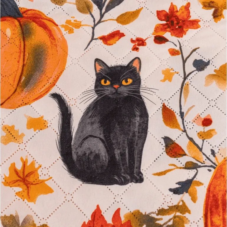 Cuvertura de pat CATS AND PUMPKINS, colorat Dimensiune: 170 x 210 cm