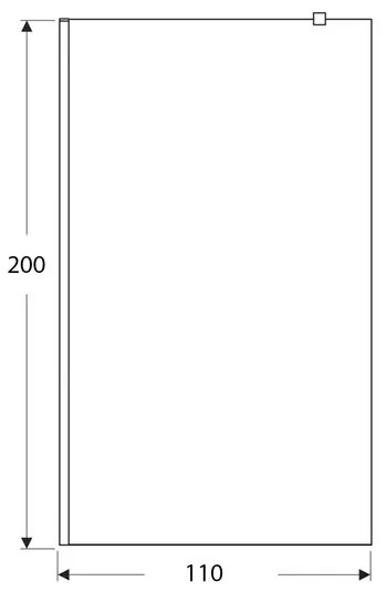 Paravan de dus tip Walk-in auriu periat Rune Syn 110x200 cm