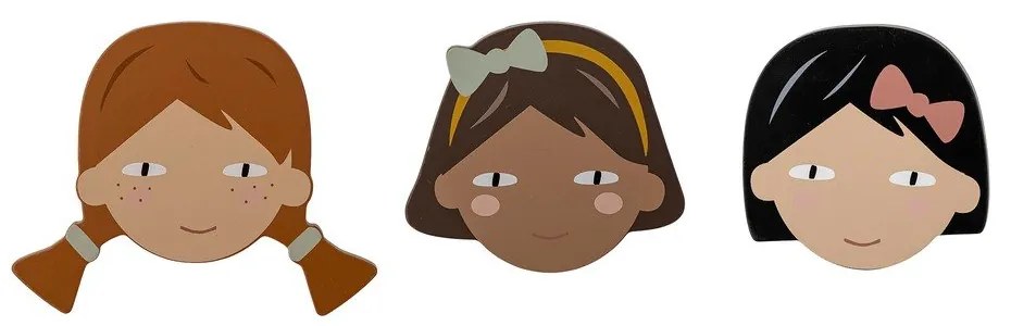 Cârlige 3 buc. de montat pe perete Rosalia – Bloomingville Mini