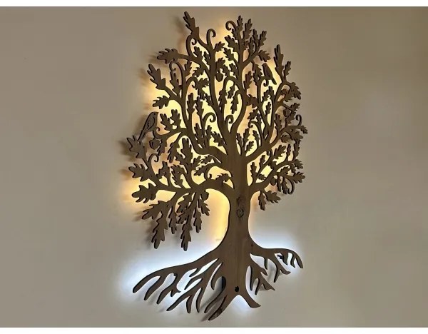 Li-Go 5729/DUB2 - Decorațiune LED de perete cu senzor, LED/10W/5V, 90x110 cm, stejar