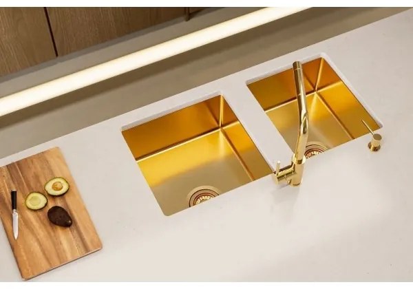 Chiuvetă de bucătărie ALVEUS 1103381 QUADRIX 45x45 cm bronz