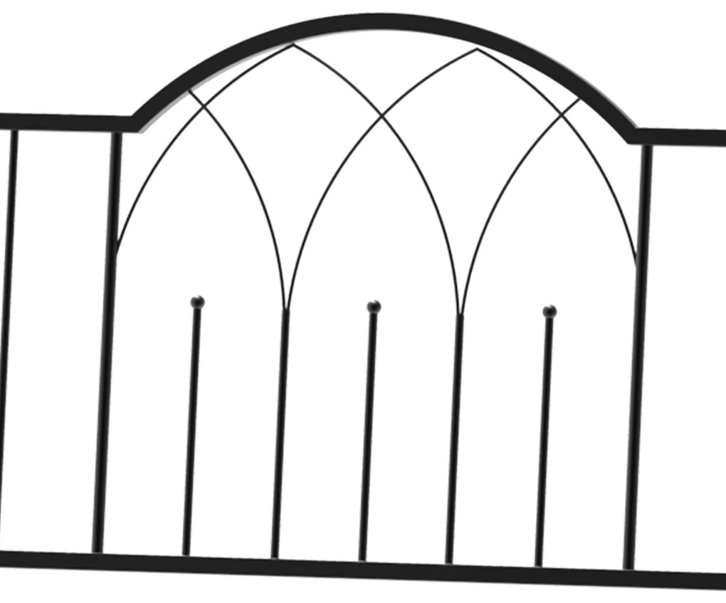 Outsunny Bancuta de Gradina cu Arc, 2 Locuri, cu Bolta pentru Flori Suspendate, Design Elegant, Rezistent la Intemperii, Negru | Aosom Romania