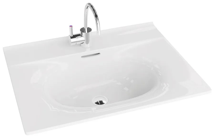 Lavoar incastrat Rune Asger dreptunghiular 61 cm alb lucios