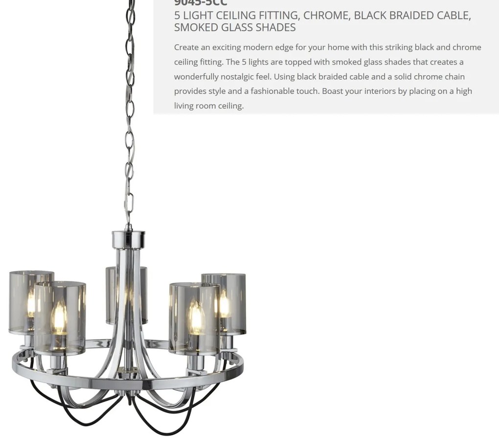 Candelabru elegant design modern Catalina 5L 9045-5CC SRT