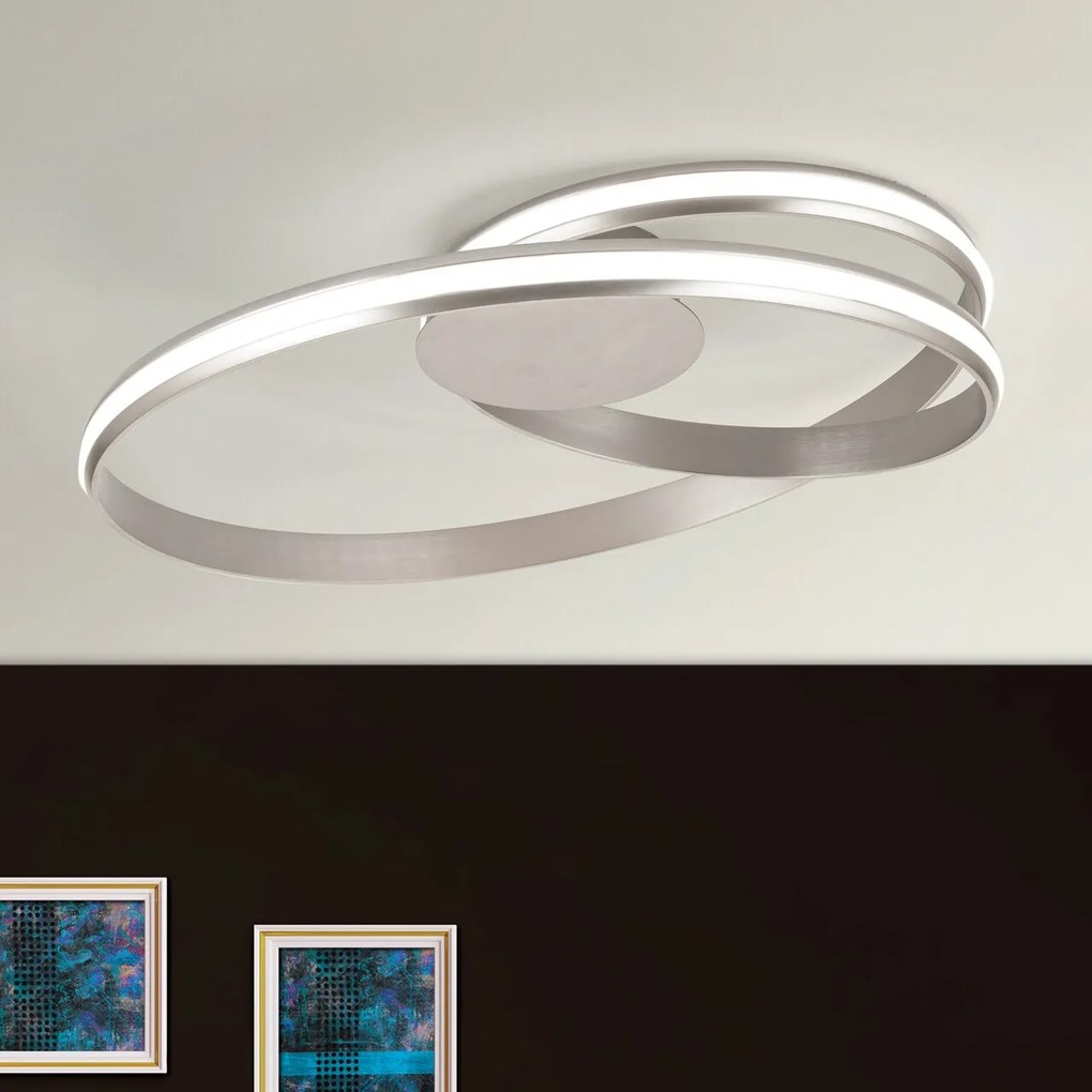 Plafoniera, Lustra aplicata dimabila Circus satin chrome