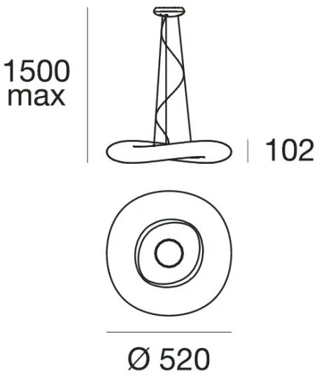 Lustră LED dimabilă pe cablu Linea Light 8005 MR. MAGOO LED/23W/230V