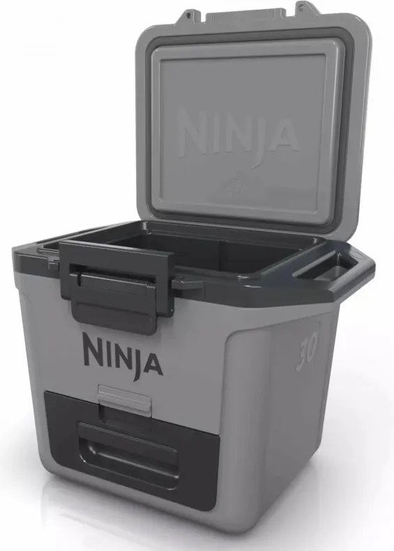 Lada frigorifica Ninja FrostVault FB131EUGY, 28 l, Pasiva, 48 doze, Pastreaza gheata pana la 5 zile, Compartiment uscat, Gri