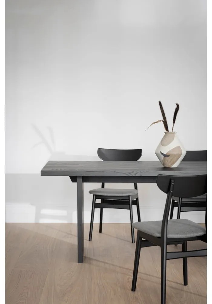 Scaune de dining negre 2 buc. Rodham - Rowico