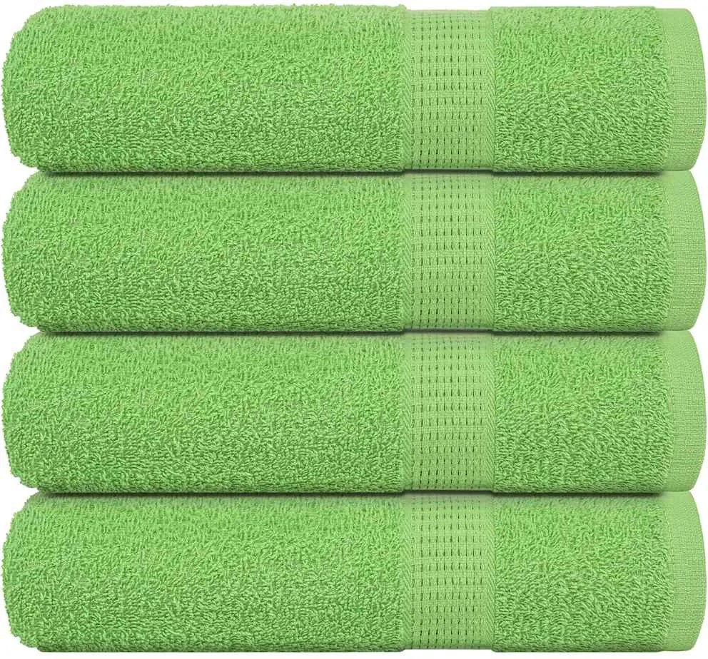vidaXL Prosoape de baie, FROGN, 4 buc., verde măr, 100x150 cm, 360 g/m²