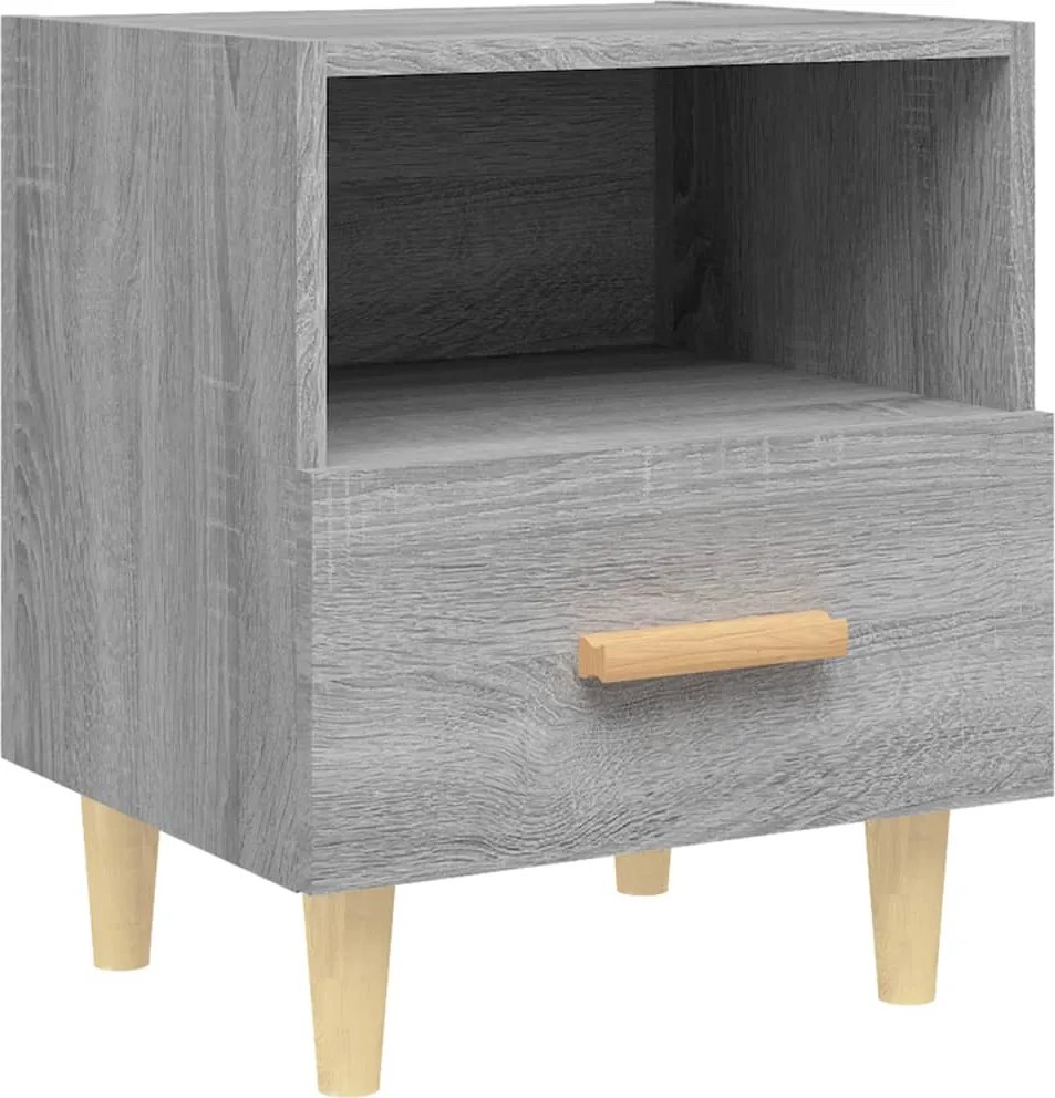 vidaXL Noptieră, gri sonoma, 40x35x47 cm