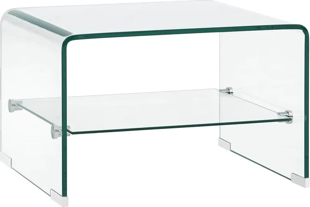 vidaXL Măsuță de cafea, transparent, 50x45x33 cm, sticlă securizată