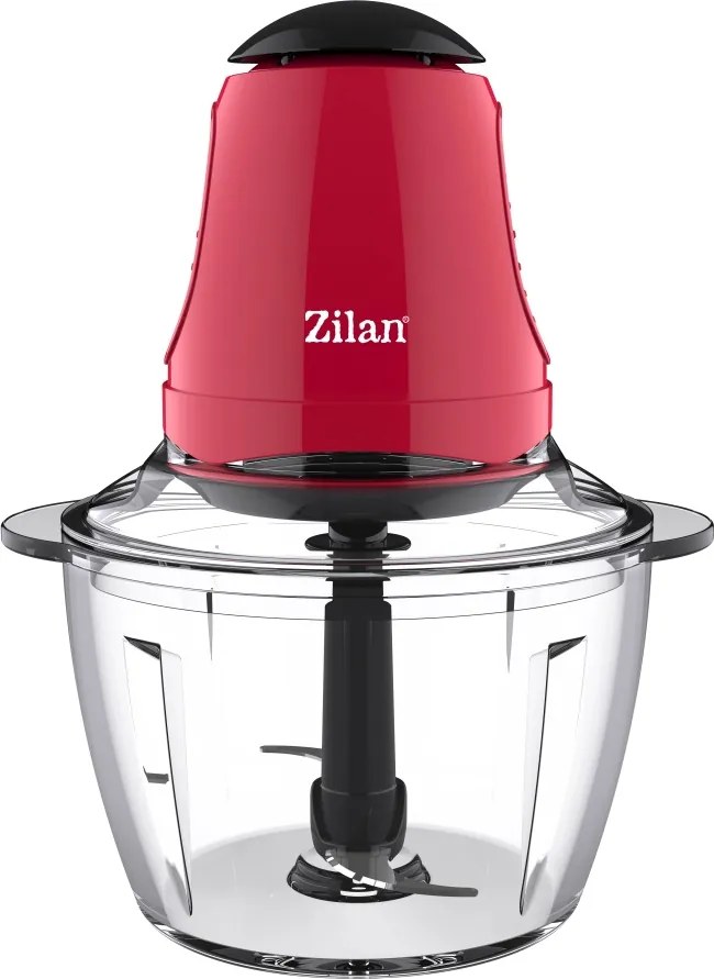 Mini tocator electric ZILAN ZLN5619 - 200W, vas sticla 1L, rosu
