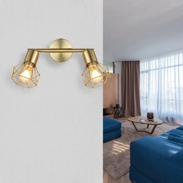 Spot Globo 54802GB-2 XARA I 2xE14/40W/230V auriu