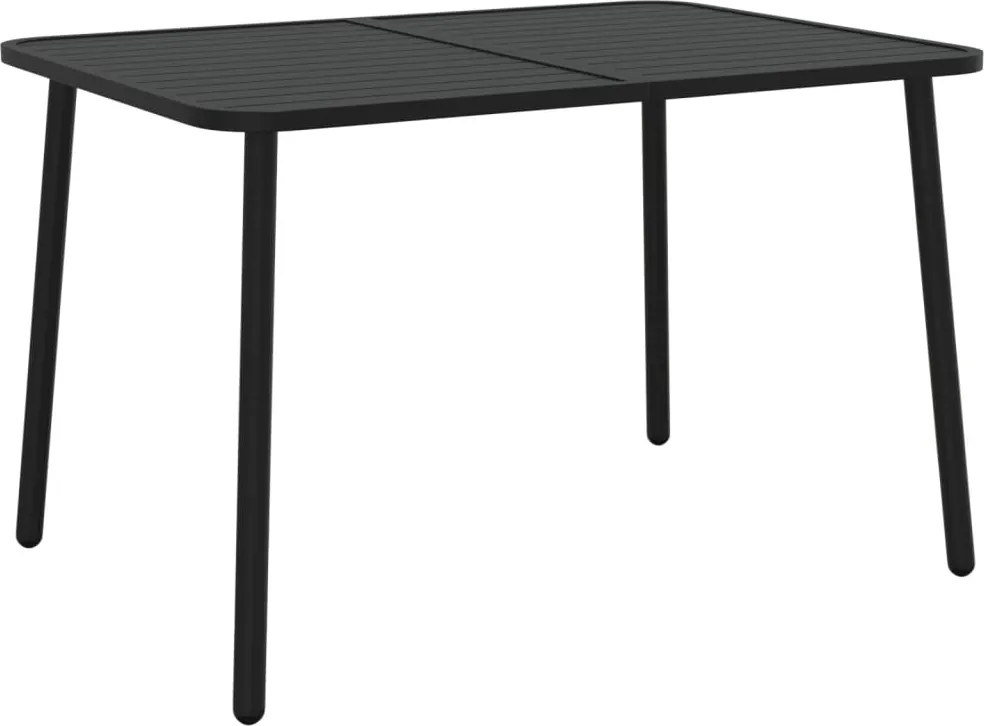 vidaXL Masă de grădină, antracit, 110x80x71 cm, oțel