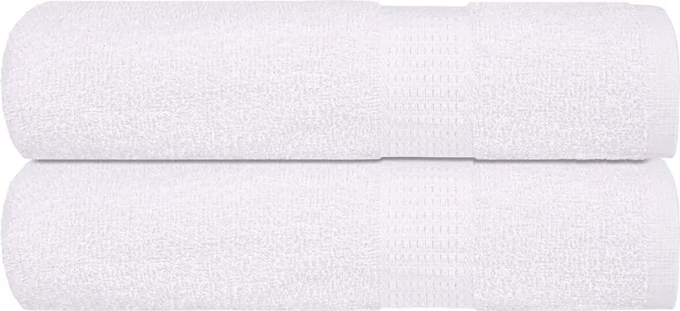 vidaXL Prosoape de mâini, FROGN, 2 buc., alb, 50x100 cm, 360 g/m²