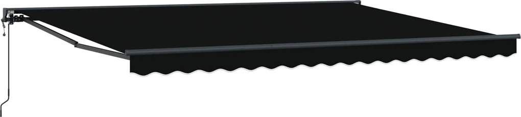 vidaXL Cort electric retractabil Negru 4 × 3,5 m