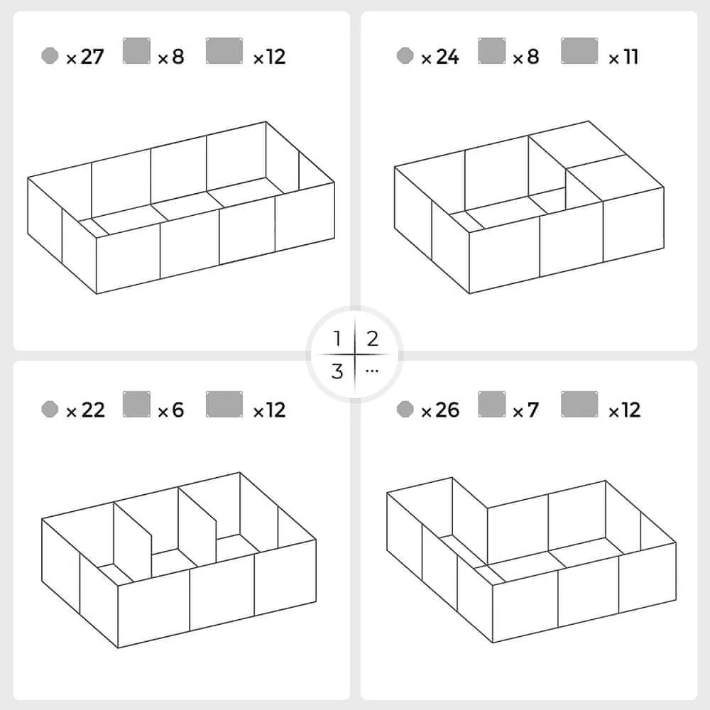 Gard pentru animale mici din plastic transparent BEN, 143x71x47cm, transparent SongmicsHome