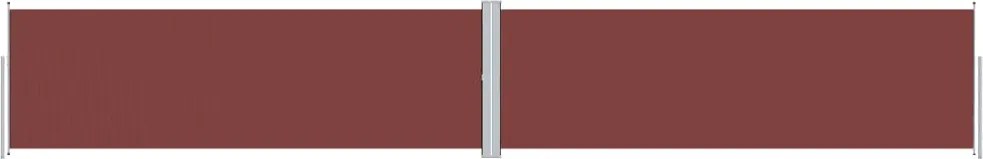 vidaXL Copertină laterală retractabilă, maro, 160x1200 cm