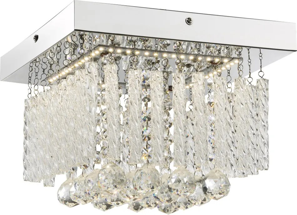 Globo MATHILDA 68396-12 plafoniere cristal  crom   1 * LED max. 12 W   840 lm  4000 K  A