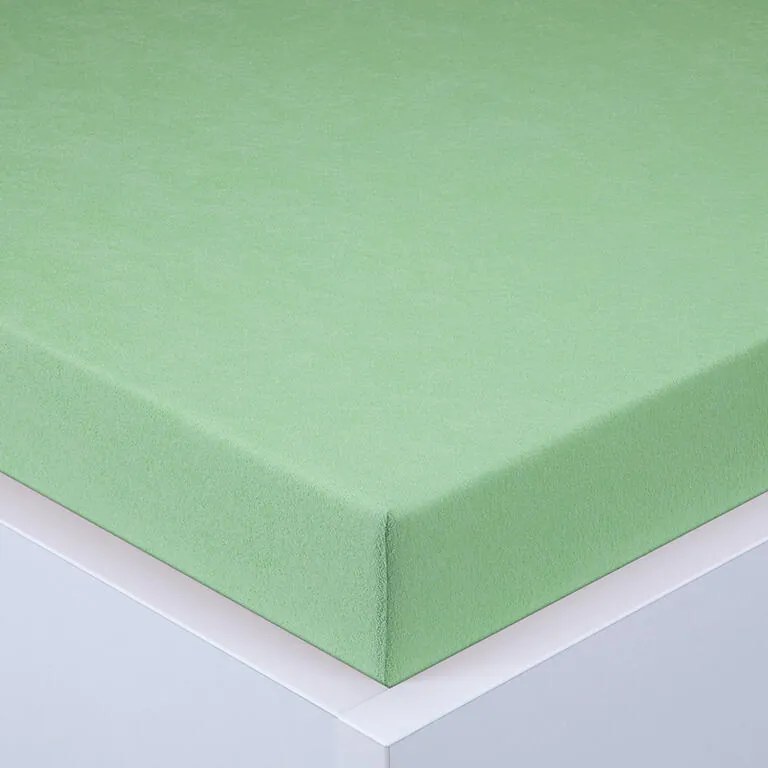 Cearşaf cu elastic frotir EXCLUSIVE verde deschis 160 x 200 cm