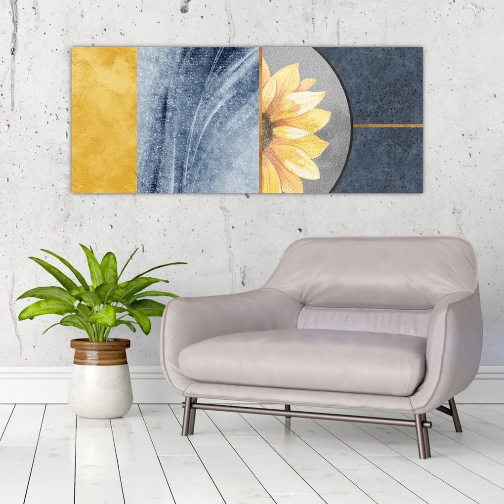 Tablou - Forme și flori (120x50 cm)