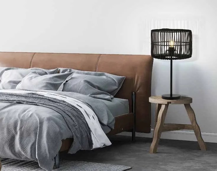 Veioza, lampa de masa design modern Mindi negru