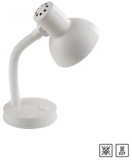 JUST LIGHT. 11080-16 - Lampă de birou flexibilă FLEXI 1xE27/25W/230V albă