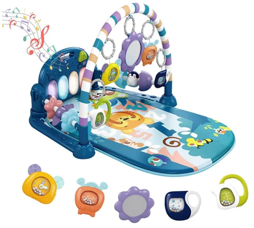 Centru de activitati cu pian-albastru