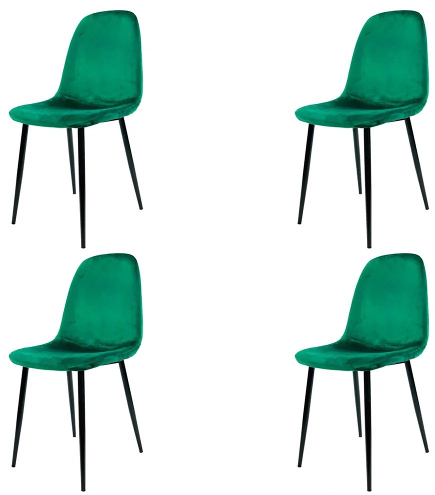 Set 4 Scaune Bucatarie/Dining Dave Catifea Verzi
