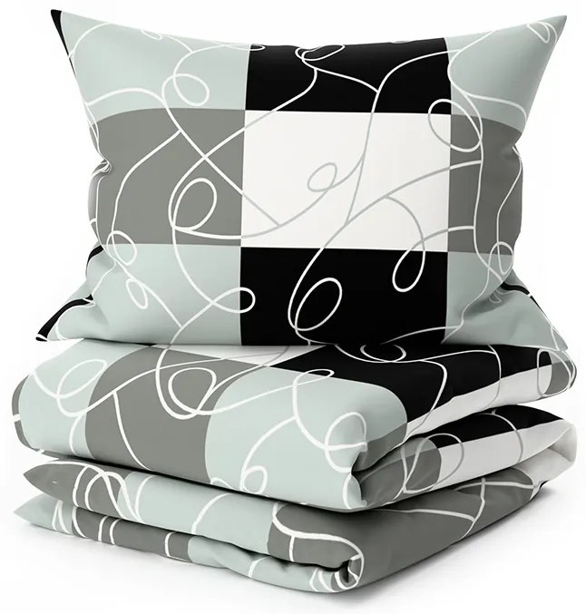 Lenjerie de pat din bumbac KASPARO BLEND gri Dimensiune lenjerie de pat: 70 x 90 cm | 140 x 200 cm