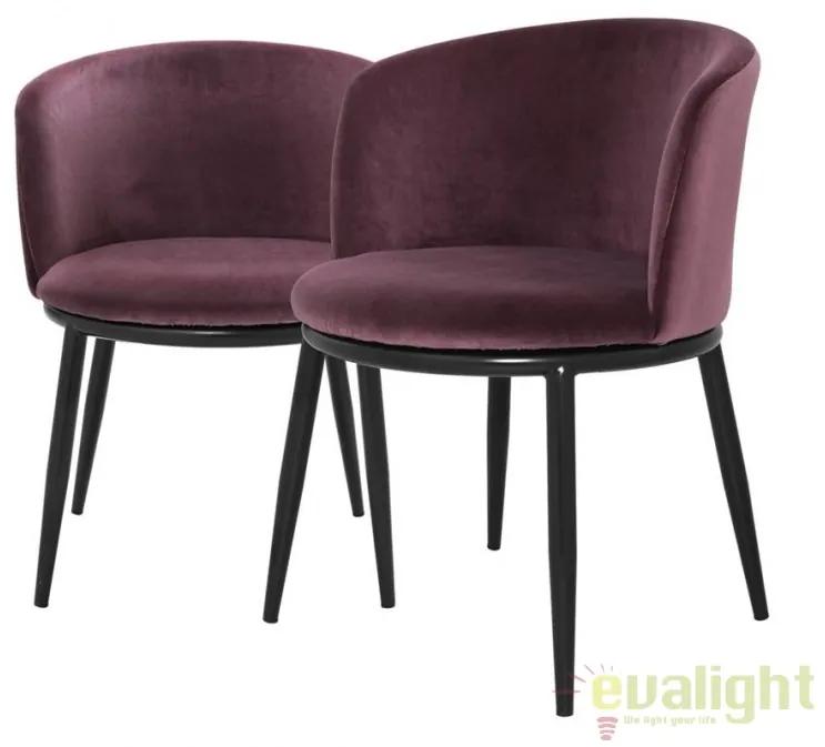 Set de 2 scaune design LUX din otel Filmore violet 111994 HZ