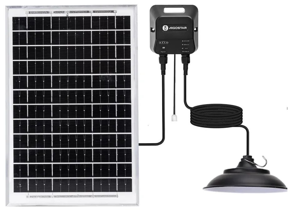 Lustră LED solară Aigostar LED/70W/12V 6000 mAh 6500K d. 23,5 cm