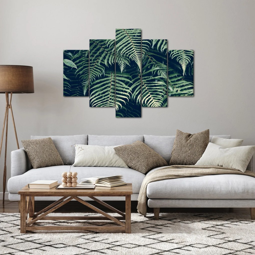 Tablou cu frunze de ferigă (150x105 cm)
