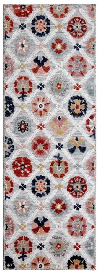 Covor de exterior gri tip traversă 230x80 cm Flora - Flair Rugs