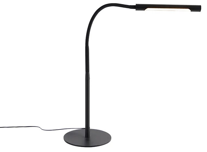 Lampă de masă de design neagră, cu LED inclus, cu dimmer tactil - Palka